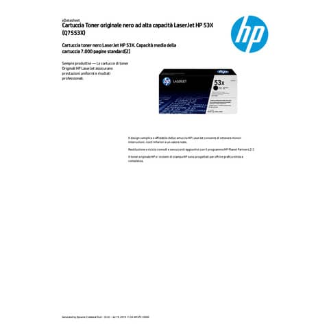 Toner alta capacità 53X HP nero  Q7553X